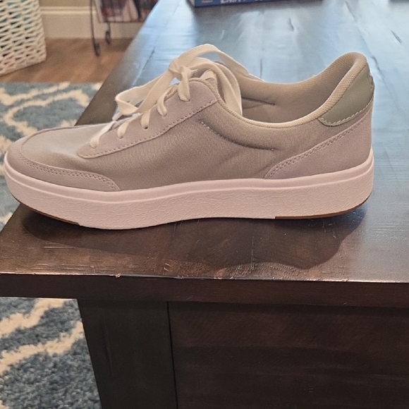 Kizik Women's Size 9.5 Wide Gray Canvas And Suede Slip-on Sneakers - Picture 11 of 13